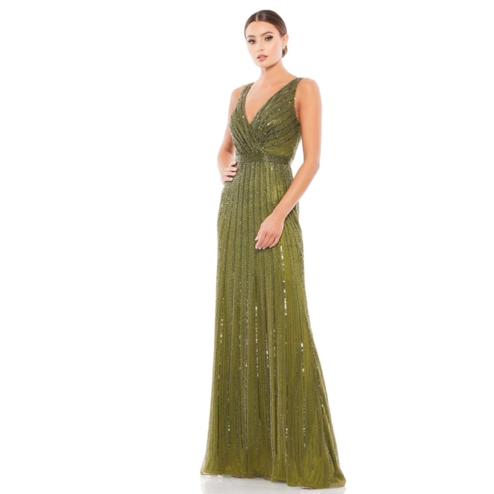 Mac Duggal Plunging Surplice Gown